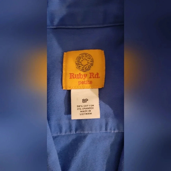 Ruby Rd. Petite Cropped Blue Jacket Size 8P - Picture 11 of 13